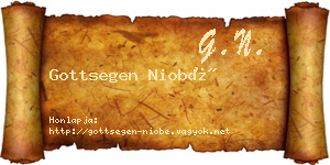 Gottsegen Niobé névjegykártya